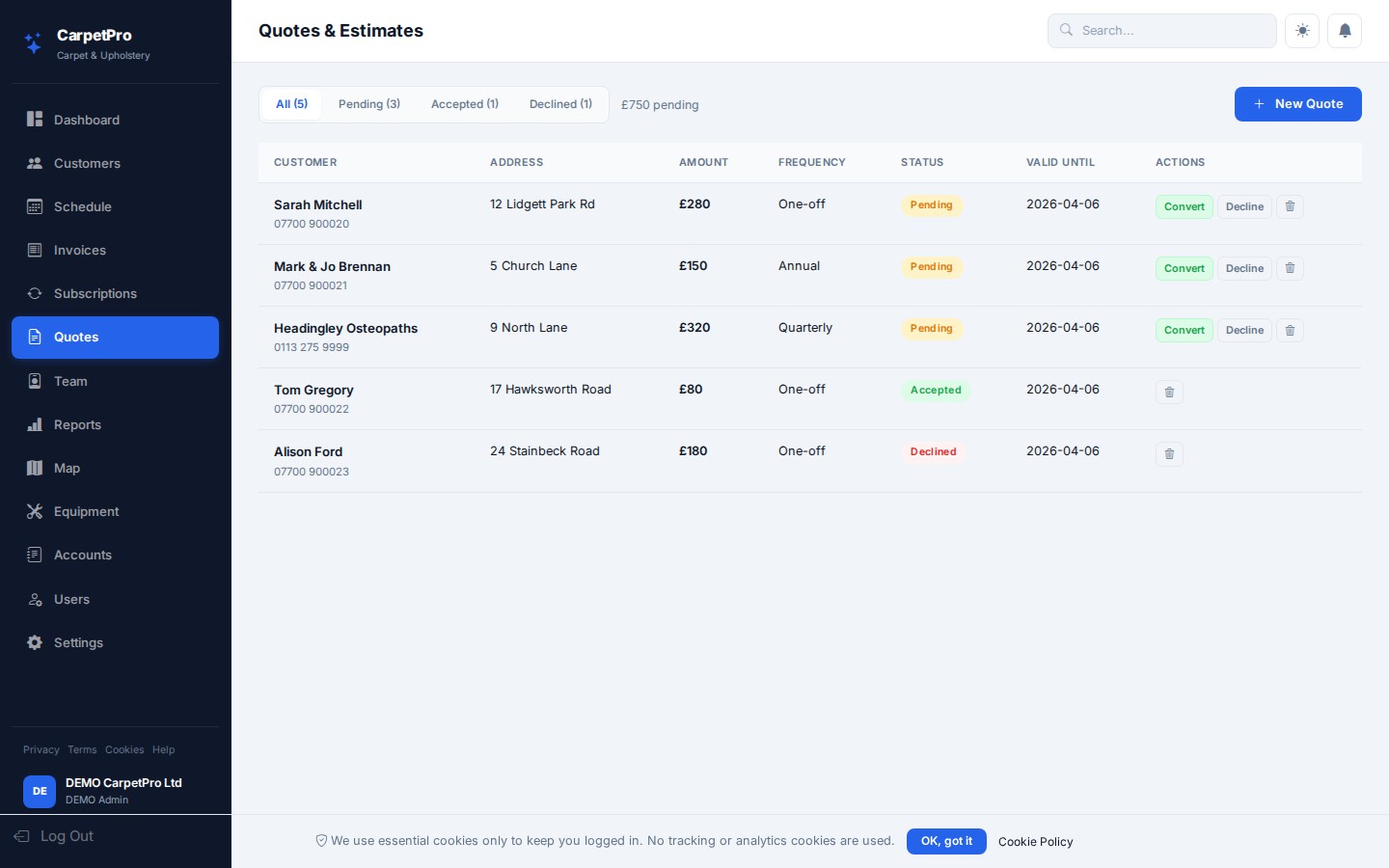 Room-by-Room Quoting